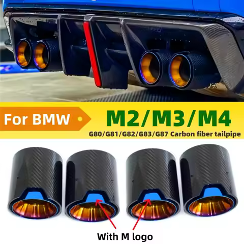 SSuitable for BMW M2 M3 M4 carbon fiber exhaust tips G80 G81 G82 G83 G87 M Performance carbon fiber 