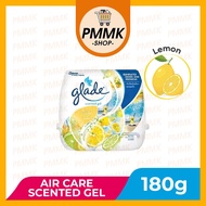 Glade Lemon Zest Scented Gel Air Freshener 180g - Lemon Scent, Anti-Bacterial, Ready Stock