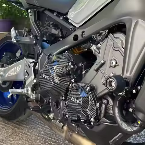 XSR900 2025 NEW Carbon Fiber Printing Motorcycles Engine Protection Cover For YAMAHA XSR900 2022-202