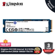 Ssd KINGSTON NV2 Internal 250GB 500GB 1TB 2TB M.2 NVMe PCIe2280 Gen4x4