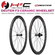 Deuter F3 Ceramic Rim Brake Wheelset 45 - 50mm Profile