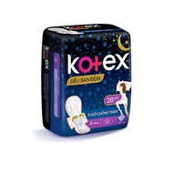 Bịch 8 Gói Băng Vệ Sinh Kotex Siêu Ban Đêm 9h Chống Tràn Dày Cánh 28cm Tặng 5 Miếng Hàng Ngày Kháng 