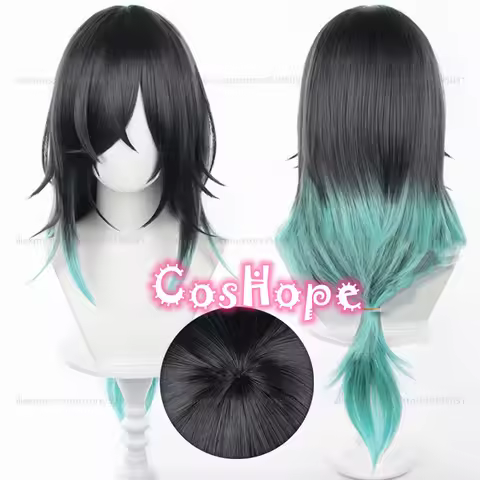 The Government Officer Wu Chang White Guard Black Guard Cosplay Wig 72cm Black Blue Wig Cosplay Heat