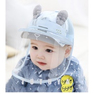 [READY STOCK] Baby removable hat face shield/ Infant face shield/ Face shield for baby and infant