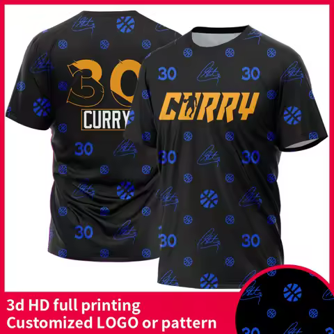 Warriors Basketball 3D Print T-Shirt Curry 30# Men Trend Oversize Shirt Sports Short Sleeve Fans Tee