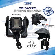 F2-MOTO Phone Holder Anti Vibration/Anti Shake Motorcycle Handphone + Sunshade Cap
