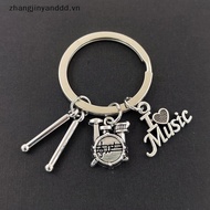 # yanddd # Drum Pop Music Lovers Ro Bapa Pendant Band Kit Drum Keychain Bapa Keychain .