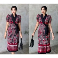 ZIA MIDI DRESS IKKI WOVEN BLANKET