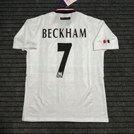 🤩必備復刻球衣🤩 Must-have Retro Jersey | 經典收藏級 | 球迷必收夢幻款 | 還原黃金賽季細節 | 1997/99曼聯客場白色復古球衣 貝克漢姆7號|