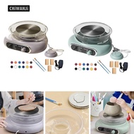 [CHiWANji] Mini Pottery Wheel Kit, Ceramic Making Machine, Portable Electric Pottery Machine with Fo