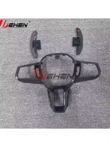 Carbon fiber steering wheel trim cover For New 5 Series G70 G60 M5 G90 i5 M60 i7 X2 M35i G48 G18 X5 