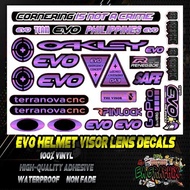Waterproof Helmet Lens Sticker Packs Set Decals ( EVO RENEGADE ) 049