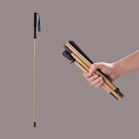 New Hiking Pole Ultralight Trekking Poles High Strength Carbon Fiber & Natural Bamboo Skin Trekking