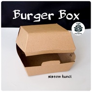(isi 10) Laminated Kraft Burger Box/Berger Box/Disposable Lunch Box