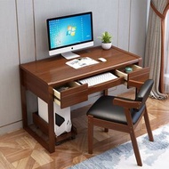 櫻桃傢俱 - 實木書枱電腦枱辦公枱現代中式多功能帶櫃桶儲物櫃寫字枱120CM（不含凳+主機拖）