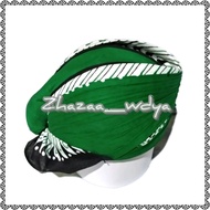 COD - BISA BAYAR DITEMPAT - Blangkon Jogja Lipat Jebeh Motif Jawa Timur Banyuwangi Warna Hijau Ukura