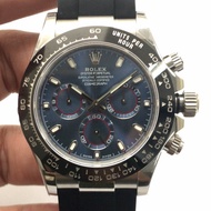 Daytona Oysterflex Rubber Strap Blue Dial Ceramic Bezel