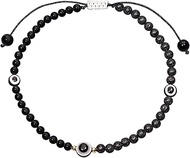Evil Eye Amulet Anklet Bracelets for Women Lava Rock Black Agate Beads Essential Oil Diffuser Protec