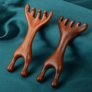 CUION1413EA 1Pc/2Pcs Body Meridian Massage Comb, Sandalwood Deer Antlers Wood Therapy Massage Comb, 