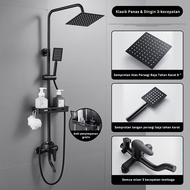 Shower Tiang Set Panas-Dingin/Shower Kamar Mandi Set 4 in 1 Dengan Faucet Shower Kamar Mandi Panas