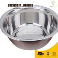 Venus Store King Jumbo Stainless Steel Basin, Fruit and Vegetable Container, Dough Basin 45Cm, 50Cm/