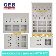 SLS / GEB FAN REGULATOR & SWITCHES METAL BOX  - 1R1S / 2R2S / 3R2S / 4R2S / 4R4S / 6R3S / 6R6S