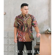 PRIA KEMEJA Premium Batik Motif Husbandtra Motif Men's Shirt Regular Long Sleeve Elegant Motif Full Tirto Batik For Application And Invitation