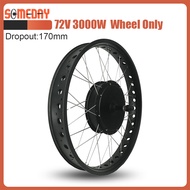 [op061] Electric Fat Bike Kit Snow Wheel 20 26 inch 72V 3000W 4.0 Tyre Rear Rotate Brushless Hub Mot