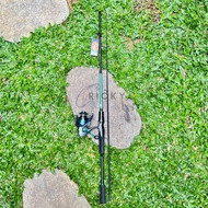 Satu set joran carbon hijau tosca 180 dan reel DK 2000-4000 Full metal (Drag 8-12kg)