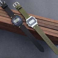 Strap Genuine Leather Adapt to Casio Small Square A168W F-91W AE-1200/1300 A159 F105