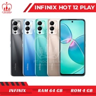 Infinix Handphone Hot 12 Play Ram 4gb Rom 64Gb Bergaransi resmi