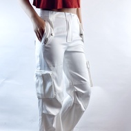 Newproject korea White cargo Pants W001-185