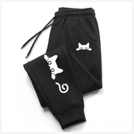 COD Cute Cat Print Women's Sports Pants Daily Casual Fashion Pants Sports Jogging Sports Women's Pan