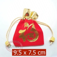 Terlaris Tas Imlek Koin 5 Cm Angpao Kecil Emas Gold Merah Fu Kain