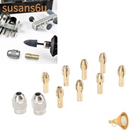 SUSAN 10PCS Drill Chuck Collet Set, Brass 0.5-3.2mm Collet Collet Chuck Set, Mini Precision Quick Ch