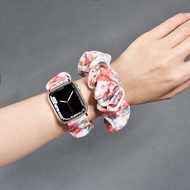 Suitable for apple Watch apple watch9/8 French Floral Hair Ring Strap iwatch11/10/7/6/5 Generation u