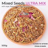 🇸🇬[LOCAL STOCK]🇸🇬 Mixed Seeds Chicken Feed Quail Feed Bird Feed | ULTRA MIX for Chicks & Adults 500g