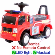 Fire Engine Bomba Ride on Car Lorry Motor Kereta Bomba kanak motor battery rechargeable 6volt with S