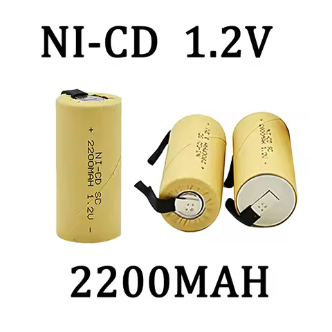 Screwdriver Electric Drill SC Batteries 1.2V 2200mAh Sub C Ni-Cd Rechargeable Battey With Tab Power 