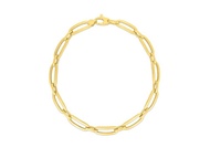 Nathalias NY สร้อยข้อมือบอมเบย์เพเปอร์คลิป ขนาด 7.25 นิ้ว ทองคำแท้ 14K (พรีออเดอร์ 10-12 วัน ทักแชท)