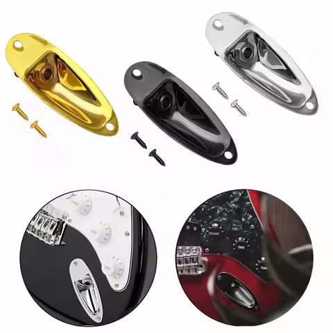 Guitar Input Jack Socket Plate Output Loaded Boat Style 1/4 Inch w/Screws/for Fender Stratocaster St