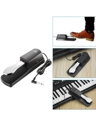 1個電鋼琴sustain金屬踏板樂器配件,專業懸音損壞踏板,適用於roland Korg電鋼琴、鍵盤和合成器