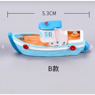 Hiasan Aquarium Kapal Perahu Nelayan / Ornamen Diorama Akuarium Miniatur Topper Kapal Tradisional