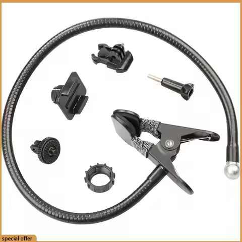 A68Z 4X Webcam Stand 25 Inch Flexible Desk Mount Clamp Gooseneck Stand For Logitech Webcam C930E,C93