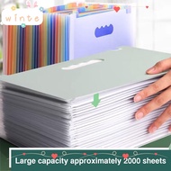 WINTE File Storage Box, Retractable Accordion Bag Multi-layer Test Paper Storage Folder, Stand-up Po