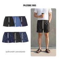 Men's Jean Shorts PN.Store 1993 Washed Wide Leg Denim Local Brand Unisex