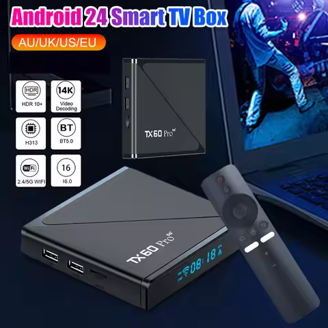 Android 24.0 Smart TV Box TX60 PRO 2.4G/5G Dual WiFi 6 Android Set-Top Box Allwinner H313 Quad Core 