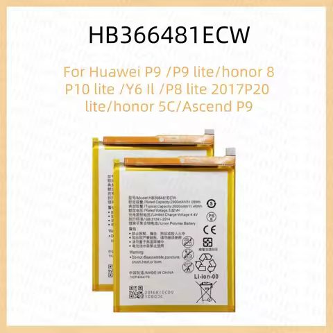 HB366481ECW Suit for Huawei P9 /P9 Honor 8 P10 Y6 II P8 2017 P20 Lite Honor 5C Ascend P9 Battery