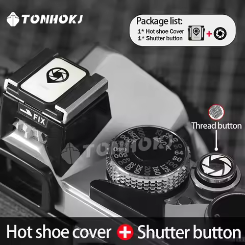 Camera Shutter Release Button Hot Shoe Cover for Canon Nikon Fuji Sony XT50 XT5 XT4 XE2S XE3 X-PRO3 