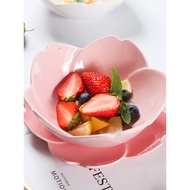 Creative Creative Ceramic Cherry Blossom Bowl Household Dessert Bowl Sugar Water Bowl Japanese Style